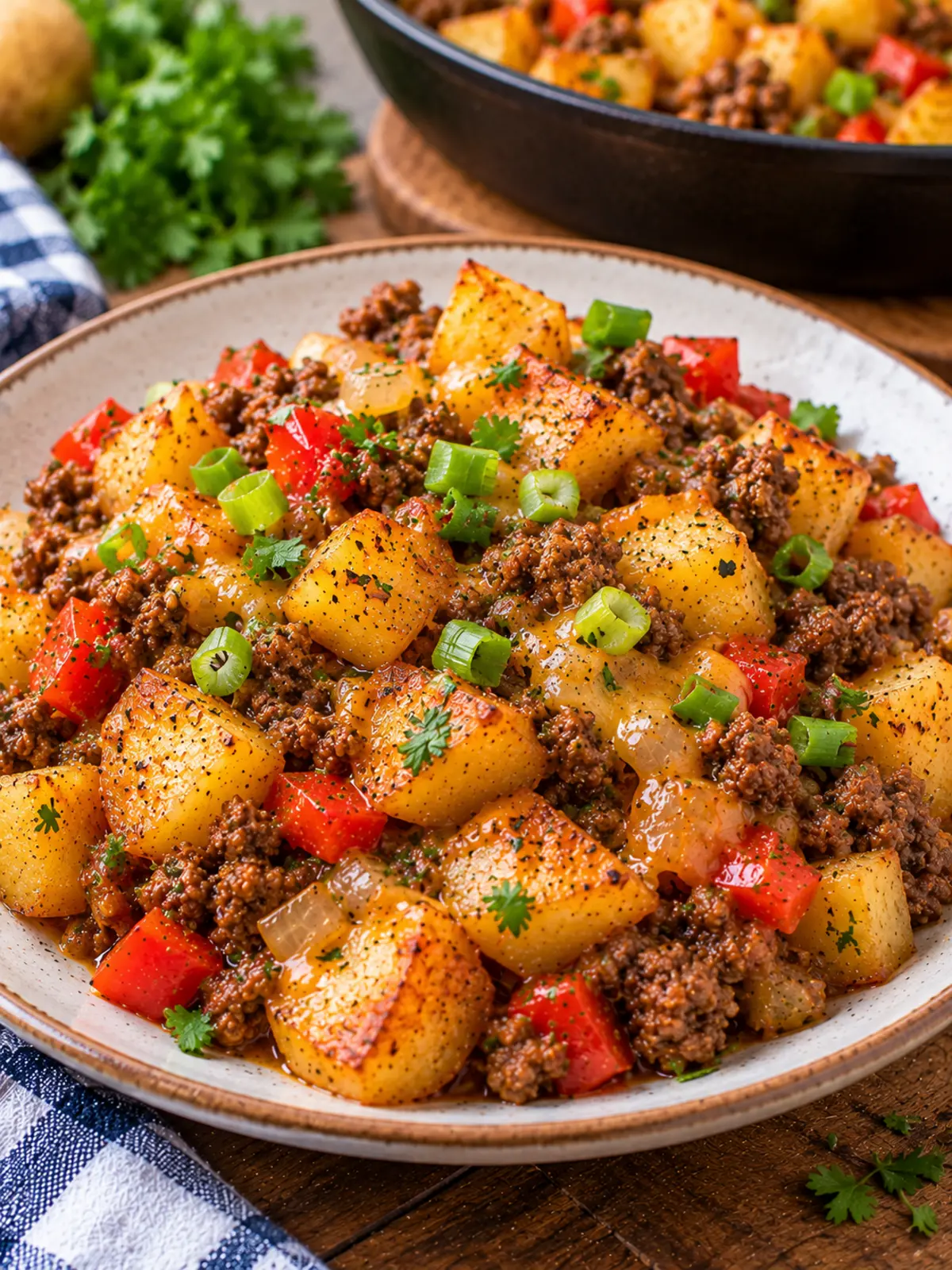 Ground Beef and Potatoes: A Family-Friendly Dinner — finished dish