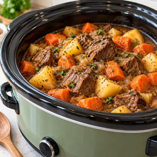 Slow Cooker Beef Stew Recipe — featured