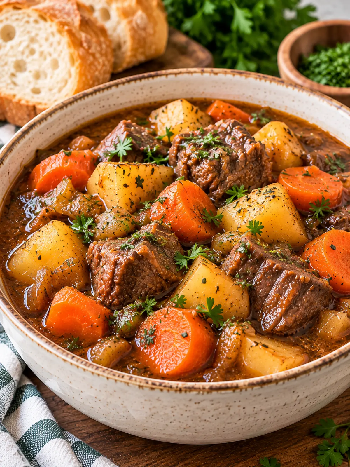Slow Cooker Beef Stew Recipe — final beauty shot
